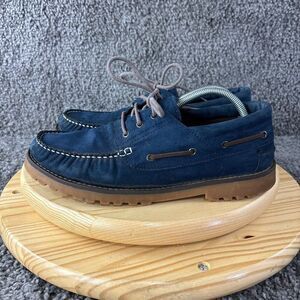 Wills Vegan Store Deck Shoes Men Size 10.5 Blue Loafer Moccasin Made in Portugal